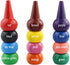Wobe 12 Finger Crayons for Toddlers, Palm-Grip Colors Paint Crayons Sticks Stackable Toys for Kids Toddlers Child Boys