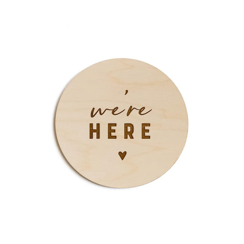 The Cotton & Canvas Co. We're Here Newborn Twin Baby Announcement, Nursery