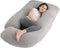 Jcickt Pregnancy Pillow for Sleeping,59 inch Maternity Pillow with Removable Washable Cover,J-Shaped Cooling