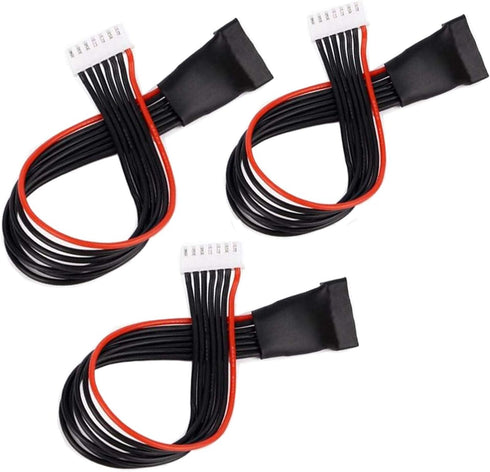 3 Pack ShareGoo JST-XH Balance Charging Extension Cable Wire Lead Adapter for RC Car Boat Drone Lipo Battery (20CM,