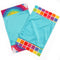 One Grace Place Terrific Tie Dye Burp Cloth, Aqua Blue, Royal Blue, Purple, Yellow, Green,