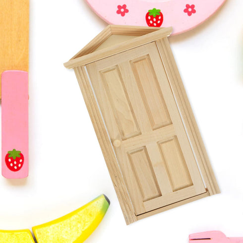 1 12 1 12 Zerodeko Dollhouse Door Scale, Mini Wooden Door, Dollhouse Front Scale, Mini Wooden for Dolls DIY Furniture