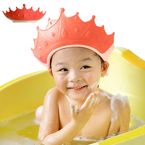 FUSACONY 0-9 Shower Cap Children, Baby Safe Shampoo Cap, Baby Adjustable Shampoo Protection, Shampoo Protection