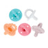 Nuby Silicone Softees Pacifier and Teethers - 5-Pack Silicone Baby Pacifiers and Teethers - 0+ Months