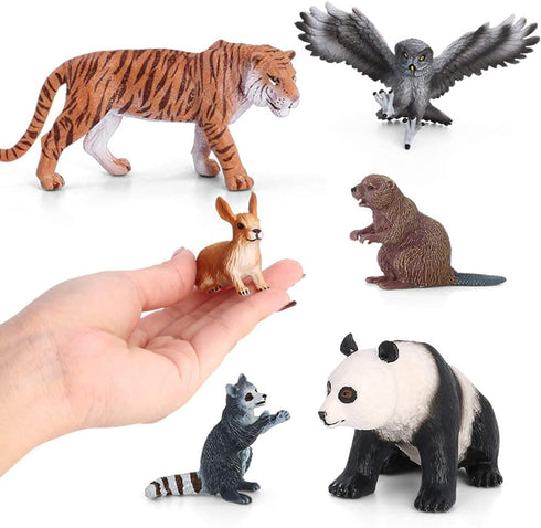 Volnau Safari Animal Figurines Toys, 9PCS Eurasia Figures for Toddlers, Kids Christmas Decoration Gift