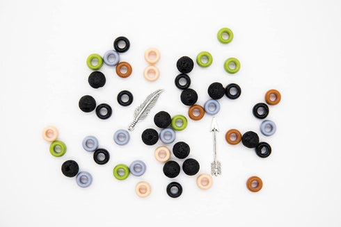 Choose Friendship My Friendship Bracelet Maker Be Natural Expansion Pack, 80 Pre-Cut Threads, 75 Beads/Charms