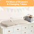 NICEMER Baby Changing Pad Wipeable & Waterproof, Soft & Non-Slip Adjustable Safety Belt, Changing Table and Dresser