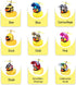 wonuu Rubber Duck Car Decorations - Cute Yellow Duck Dashboard Ornaments with Propeller (W-8&Black)