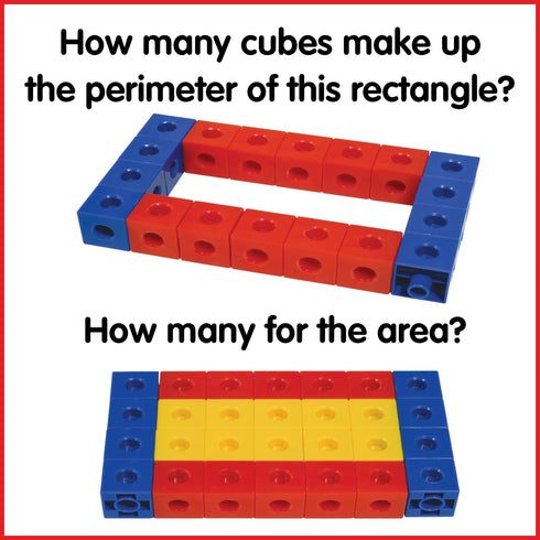 edxeducation Linking Cubes, Set of 100, Connecting and Counting Snap Blocks for Early Math