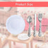 8 1: 12 12 Set Skylety Pieces Scale Minature Dollhouse Accessories Mini House Plates and Spoons Knives Forks Metal