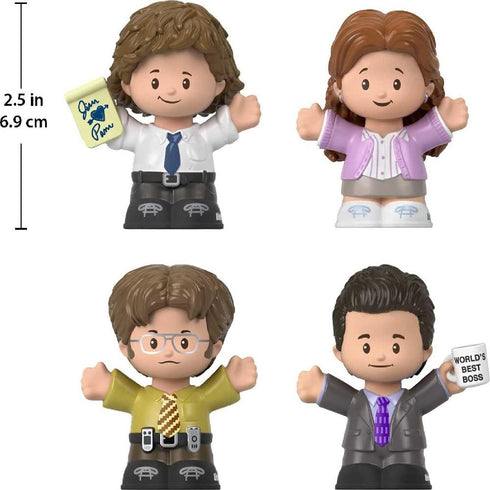 Little People Collector The Office US TV Show, Special Edition Set for Adults & Fans, 4 Figures in Display Package