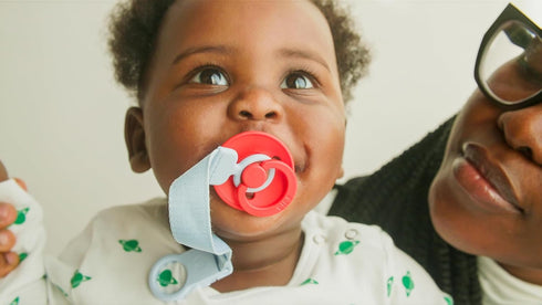 0+ BIBS Loop Pacifier Clip - Sleek, Secure One-Handed Operation, Fits All BIBS and Most Brands, Machine Washable, Slim
