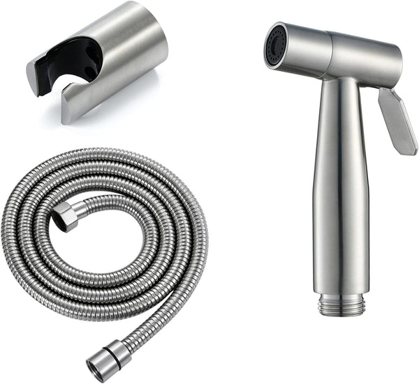 RWYRBNSL HandheldSprayer Quality Stainless Steel Supercharge Cloth Diaper Sprayer Set BrushedSprayer with Stainless