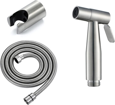 OJJBAVKFQ HandheldSprayer Quality Stainless Steel Supercharge Cloth Diaper Sprayer Set BrushedSprayer with Stainless