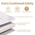 40x40 Baby Mat for Floor, Gentle Monster Cushioning Padded Round Baby Playpen Mat, Non-Slip and Machine Washable