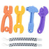 HAILI Baby Teething Toys, BPA Free Silicone Molar Teether for 0-6 Months, Hammer Wrench Shape, Blue Baby Boy Toy