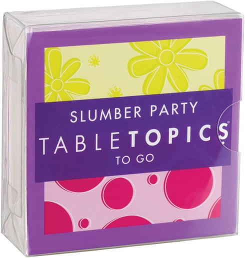 TableTopics Slumber Party to Go - 40 Fun Conversation Starter Cards for Young Girls, Sleepover Game