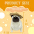 Hilarious Pug Stuffed Animal with Straw Hat - 6" Funny Ugly Cute Pug Plush Toy, Weirdo Gift for Kids and Adults