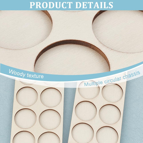 FINGERINSPIRE 5 Pcs 25mm/1inch Ring War Unit Tray 10-Hole Skirmish Movement Trays for Warhammer Figures