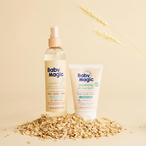 4 Oz Baby Magic Soothing All-Over Balm, Vanilla & Oat, Skin Moisturizer for Face, Body & Bum, Hypoallergenic