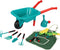 Kids Gardening Set with Wheelbarrow, Watering Can, Gloves, Pruner, Hand Rake, Double Hoe, Shovel, Apron, Outdoor Indoor