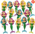 ArtCreativity Bendable Mermaid Figures, Set of 12 Flexible Magical Figurines, Stress Relief