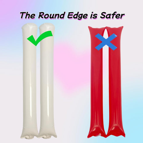 ROSEBB 40pcs Round headTeam Spirit Boom Sticks Thunder Sticks Cheering Sticks Team Spirit Plastic Cheerleading Spirit