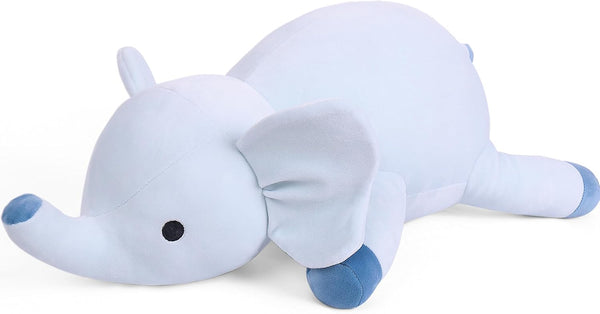WeBingo Weighted Elephant Stuffed Animals 24", 4.2 Pounds Blue Weighted Plush for