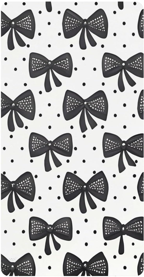 CZXW Black Bows Crib Sheets Fitted 52" x 28" Natural Cotton Soft &