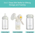 6oz COMI Wide Neck Glass Breastmilk Collection n Storage Bottle, with Screw Ring Sealing Disk; Re-markable Sealing