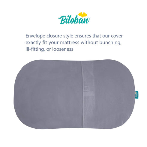 Bassinet Mattress Cover, 2 Pack Compatible with Halo Bassinest Swivel Sleeper, Waterproof, Grey