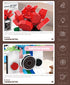 Gearblox Set Peony Mini Flower Cameras Micro Bricks Building Toy Collectible Cute Camera Miniature Toys Models Creative