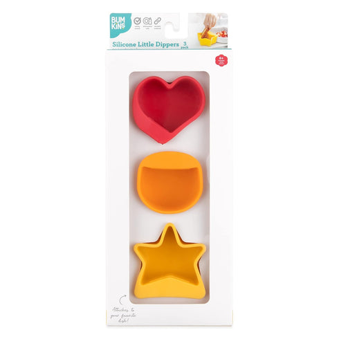 Bumkins Baby Silicone Little Dippers, Attaches to Bowls, Dishes, Plates, Sauce Cup, Baby Led Weaning, Essential Feeding