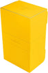 Gamegenic Galápagos Jogos Stronghold 200+ Convertible Deck Box - Double-Sleeved Card Storage, Yellow Color, Holds 200