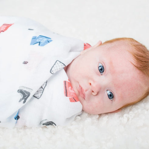100% 47in 47in Lulujo Baby Swaddle Blanket| Unisex Softest Cotton Muslin Swaddle Blanket| Neutral Receiving Blanket