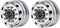 2pcs Metal Front Wheel Hubs Rims for 1/14 Tamiya Tractor Climbing Trailer RC Car Upgrade Parts