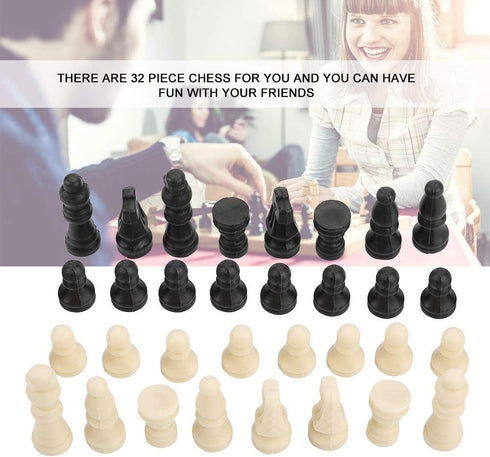 32pcs International Chess Set, Solid Chess Pieces Entertainment Tool, Checkers Game Board