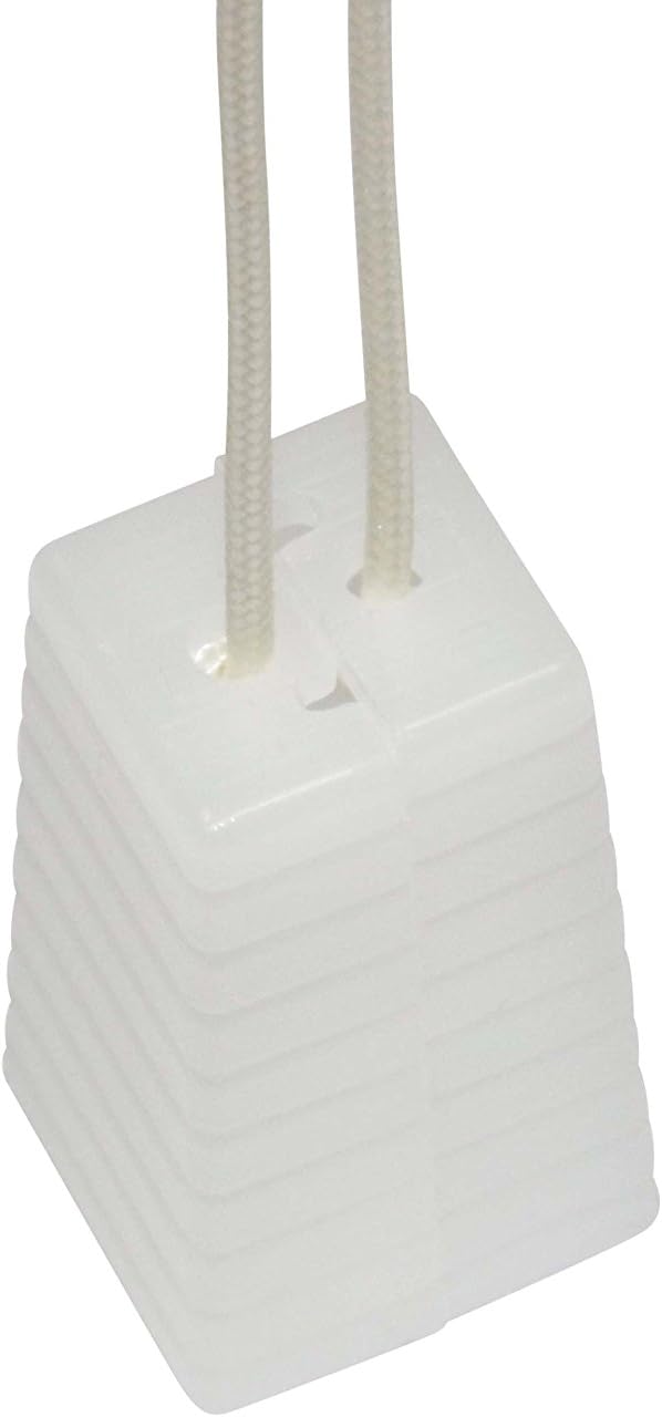 Big 8 Sets (16 Pieces) Blind Tassels, Ivory, Trapezoid Design, Safety Pull Cord for Homes, Boats, and RVs