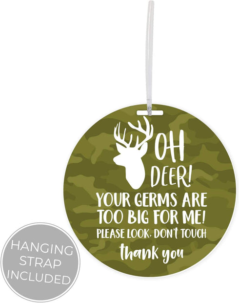 Camouflage Deer Stop No Touching Baby Car Seat Sign, Country Boy Stroller Tag, Camo Car Seat Accessory