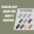 10-Pack (3/4 Inch, 10 Pacifier Clip Replacement Ends - BPA-Free Plastic Fasteners for DIY Baby Crafts, Sewing Bibs