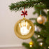 Tiny Ideas Christmas Baby's Handprint Ball Ornament, DIY Classic Hanging Bauble, Newborn Holiday Keepsake Gift