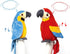 Talking Macaw Parrot Plush Toy - Repeat What You Say, Electronic Record Animated Bird for Kids, Boys, Girls Christmas