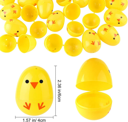 36Pcs TUPARKA Easter Eggs Bulk Fillable Easter Eggs Plastic Easter Chicken Eggs for Basket Stuffers, Egg Hunt, Party
