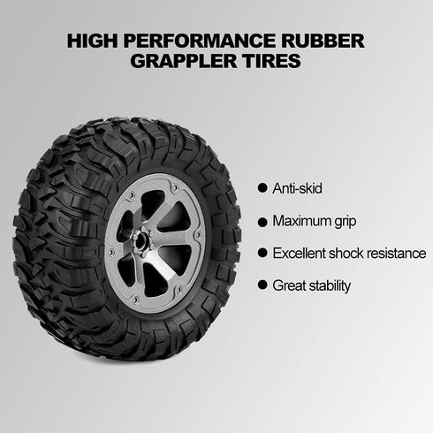 Tbest RC Tires Rubber, Crawler Tires for 1:16 RC Car Accessory