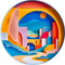 Bgraamiens 1000 Pieces Distance 3D Visual Sunrise Round Puzzle for Adults, Modern Art Challenge