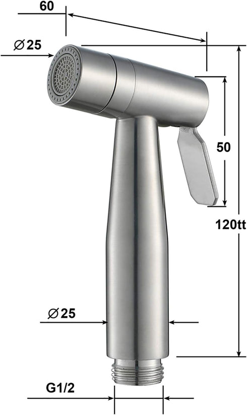 XKHLQLPEF 2 Set Handheld Bidet Sprayer for Toilet, Mode Water Cloth Diaper Sprayer Stainless Steel Toilet Mount