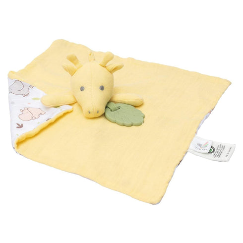 Giraffe-Themed Comforter with Rubber Teether - Perfect for Babies