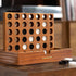 Iron & Glory Line Up Luxury Strategy Board Game, Wooden Folding, Classic Family Games, Brown