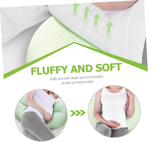 PRETYZOOM U-Shaped Pregnancy Support Pillow - Ergonomic Double Wedge for Comfort