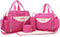 PUPZY 5PCS Diaper Bag Tote Set with Sun, Moon, and Stars, Wipes Pocket,